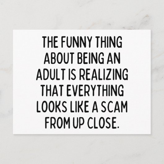 Erwachsene? Ich würde es nicht empfehlen Postkarte (Vorderseite)