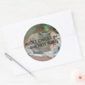 ERWACHSENE IM KÖRPER RUNDER AUFKLEBER (Umschlag)