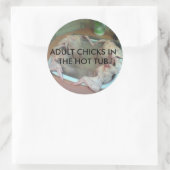 ERWACHSENE IM KÖRPER RUNDER AUFKLEBER (Tasche)