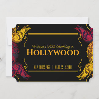 Erwachsene JEDES ALTER HOLLYWOOD GEBURTSTAGSKARTE Einladung