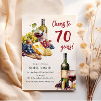 Erwachsene Käse- und Wein-Charcuterie 70. Geburtst