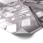 Erwachsene Kaukasier Mann Stehend durch eine Esszi Poster (Ecke)