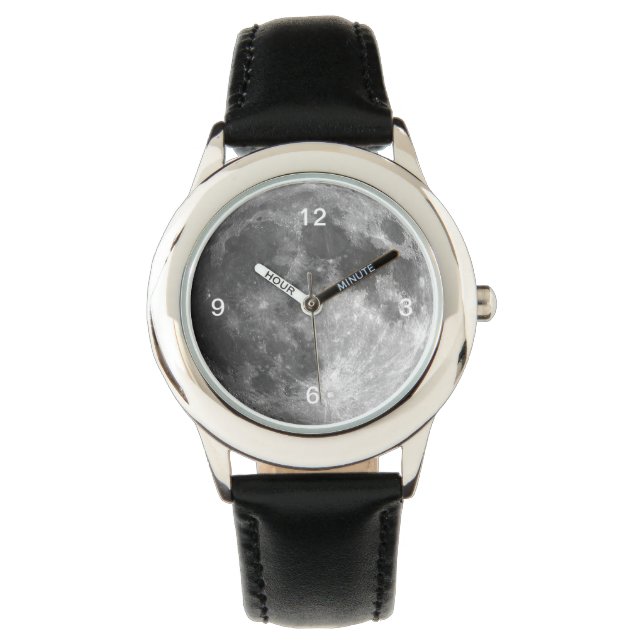 Erwachsene Kinder Armbanduhren - Naher Mondaufgang (Vorderseite)