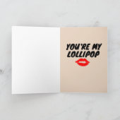 ERWACHSENE KOKETT FÜR HUSBAND LIPS LOLLIPOP GREETI KARTE (Innenseite)