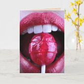ERWACHSENE KOKETT FÜR HUSBAND LIPS LOLLIPOP GREETI KARTE (Gelbe Blume)