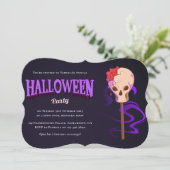 Erwachsene Kostüme & Cocktail Skull-Halloween-Part Einladung (Stehend Vorderseite)