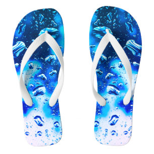 Erwachsene Männer/Frauen, breiter Streifen, blaue Badesandalen