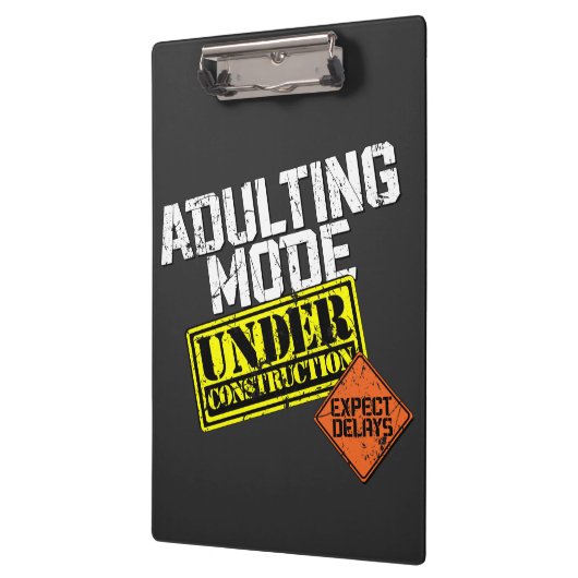 Erwachsene Modus im Bau ein sonniges Erwachsener Klemmbrett (Links)