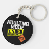 Erwachsene Modus im Bau ein sonniges Erwachsener Schlüsselanhänger (Rückseite)