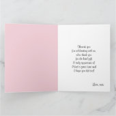 Erwachsene Musik, Dankeschön Karte (Innenseite)