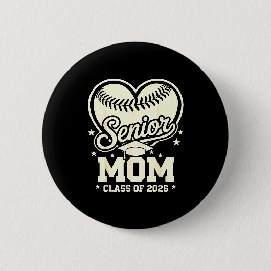 Erwachsene Mutter Klasse 2026 süße Basketball-Mutt Button (Vorderseite)