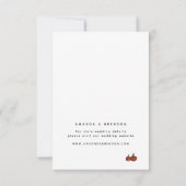 Erwachsene nur einen Gast | Pumpkins Wedding RSVP Karte (Rückseite)