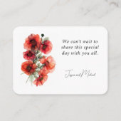 Erwachsene nur Hochzeitskartett Petal Serenade Begleitkarte (Rückseite)