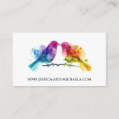 Erwachsene nur LGBTQ+ Rainbow Lovebirds Begleitkarte (Rückseite)