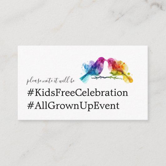 Erwachsene nur LGBTQ+ Rainbow Lovebirds Begleitkarte (Vorderseite)