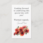 Erwachsene NUR Scarlet Petal Serenade Begleitkarte (Rückseite)