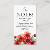 Erwachsene NUR Scarlet Petal Serenade Begleitkarte (Vorderseite)