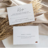 Erwachsene nur zwei Gäste | Pumpkins Wedding RSVP  Karte