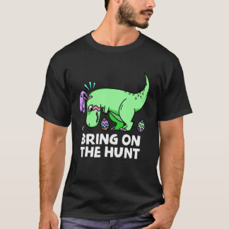 Erwachsene Ostern Dinosaurier Rex auf die Jagd Kin T-Shirt