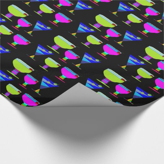 Erwachsene Party Drinks Martinis Artistic Gift Wra Geschenkpapier (Ecke)