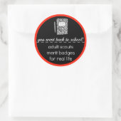 Erwachsene Pfadfinder: Abzeichen für das wahre Leb Runder Aufkleber (Tasche)