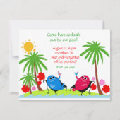 Erwachsene Pool-Party Einladung (Vorderseite)