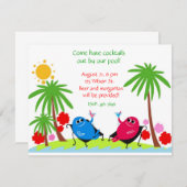 Erwachsene Pool-Party Einladung (Vorne/Hinten)