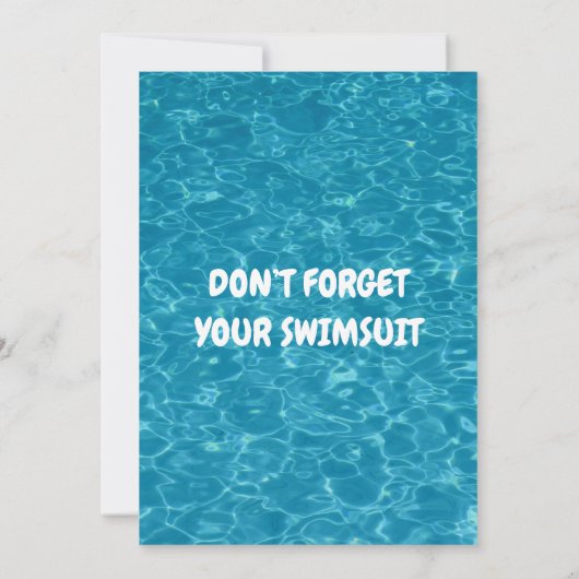 Erwachsene Pool Party Einladung Erwachsene Sommer  (Rückseite)