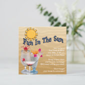 Erwachsene Pool Party und GRILLEN Einladung (Stehend Vorderseite)