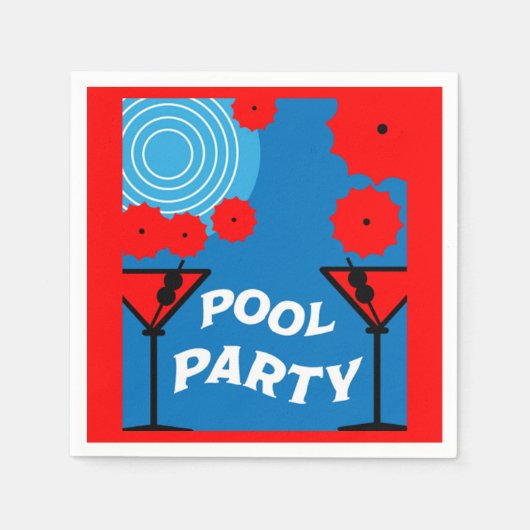 Erwachsene Pool-Partys Serviette (Vorderseite)