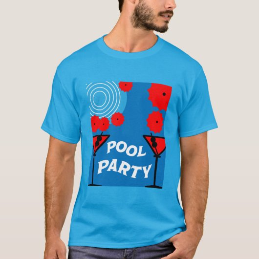 Erwachsene Pool Partys T - Shirt (Vorderseite)