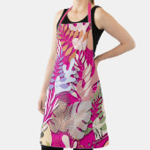 Erwachsene Schürze: Abstrakte Blätter (Magenta) Schürze (InSitu)