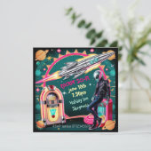 Erwachsene Sci-Fi Party rocking sci, wenn rockabil Einladung (Stehend Vorderseite)