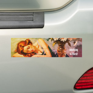"Erwachsene sind schwer" verblasster Vintager Look Autoaufkleber