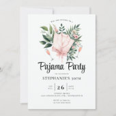 Erwachsene Sleepover Party Wildblumen 30. Geburtst Einladung (Vorderseite)