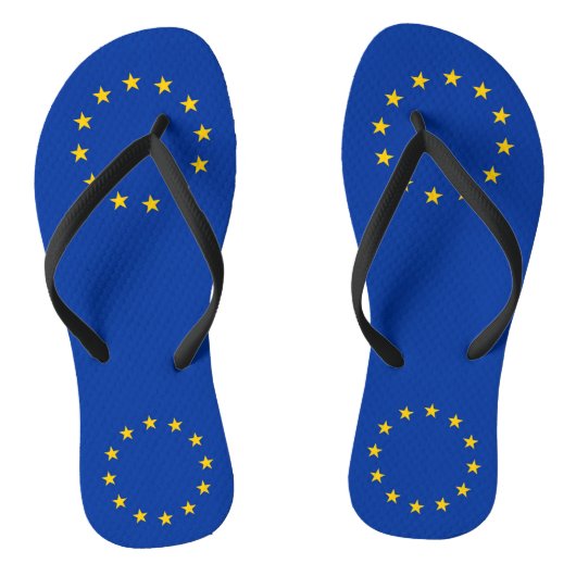 Erwachsene Slim-Gurte mit der Flagge europäischer  Badesandalen (Fußbett)