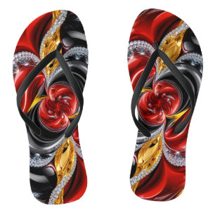 Erwachsene Slim-Gurte mit deutschen Farben Badesandalen