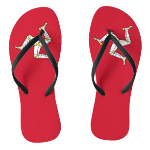 Erwachsene Slim Gurte mit Flagge der Isle of Man,  Badesandalen