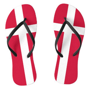 Erwachsene Slim-Gurte mit Flagge in Dänemark Badesandalen