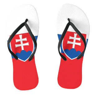 Erwachsene Slim-Gurte mit Flagge in der Slowakei Badesandalen