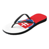 Erwachsene Slim-Gurte mit Flagge in der Slowakei Badesandalen (Schrägansicht)