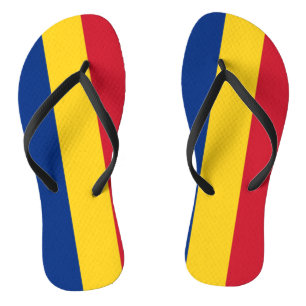 Erwachsene Slim-Gurte mit Flagge Rumäniens Badesandalen
