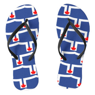 Erwachsene Slim-Schlaufen mit Flagge von Toronto, Badesandalen