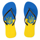 Erwachsene Slim-Straps mit Flagge der Ukraine Flip Badesandalen (Fußbett)