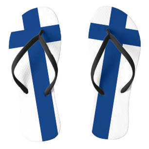 Erwachsene Slim-Straps mit Flagge Finnlands Badesandalen