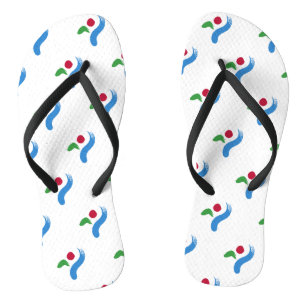 Erwachsene Slim-Straps mit Flagge von Seoul Badesandalen
