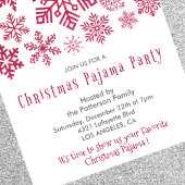 Erwachsene Slumber Party Einladung Glitzer Snowfla