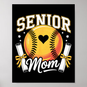 Erwachsene Softball-Mutter 2026 Absolventin Lustig Poster