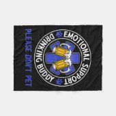 Erwachsene sonnige Drinks emotionale Unterstützung Fleecedecke (Vorderseite (Horizontal))