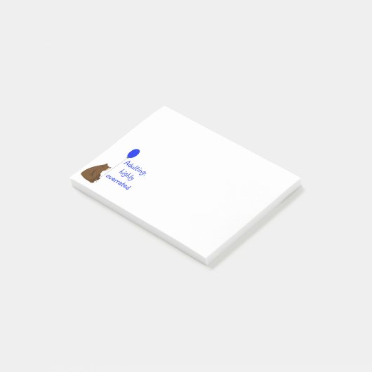 Erwachsene: stark überbewertet. Fun Balloon Bear Q Post-it Klebezettel (angewinkelt)